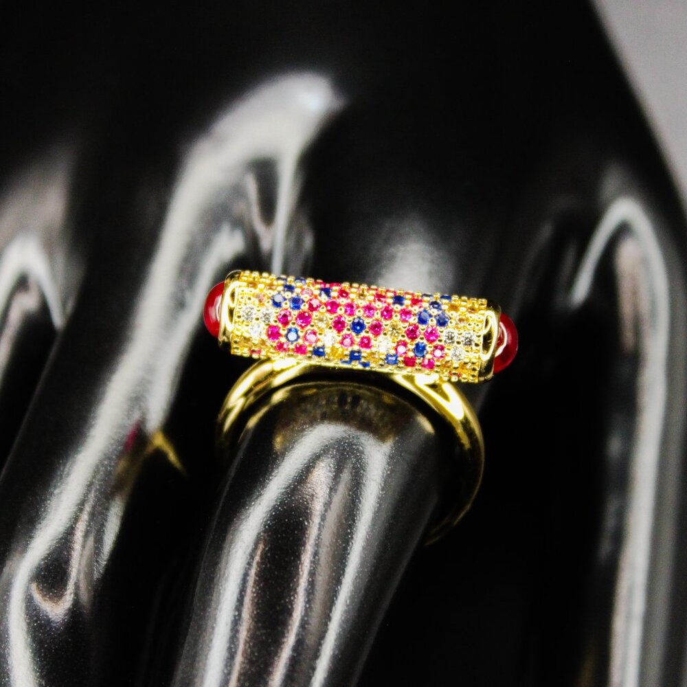 Park Lane Euphoria Ring Micro Pave Set CZs Gold Tone